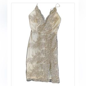 Windsor - Women’s size Small Gold Yellow Mini Lace Dress.